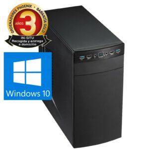 Ordenador pc phoenix topvalue intel core i3 8gb ddr4 240 gb ssd rw micro atx windows 10