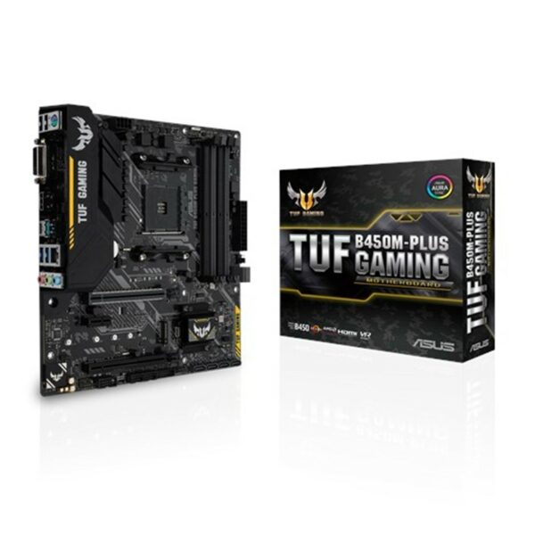 Placa base asus amd tuf b450m - plus gaming socket am4 ddr4x4  max 128gb  2666mhz dvi - d hdmi matx