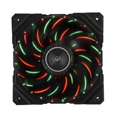 Ventilador gaming enermax df vegas duo 12cm pwm luces led rojo verde modding anti polvo
