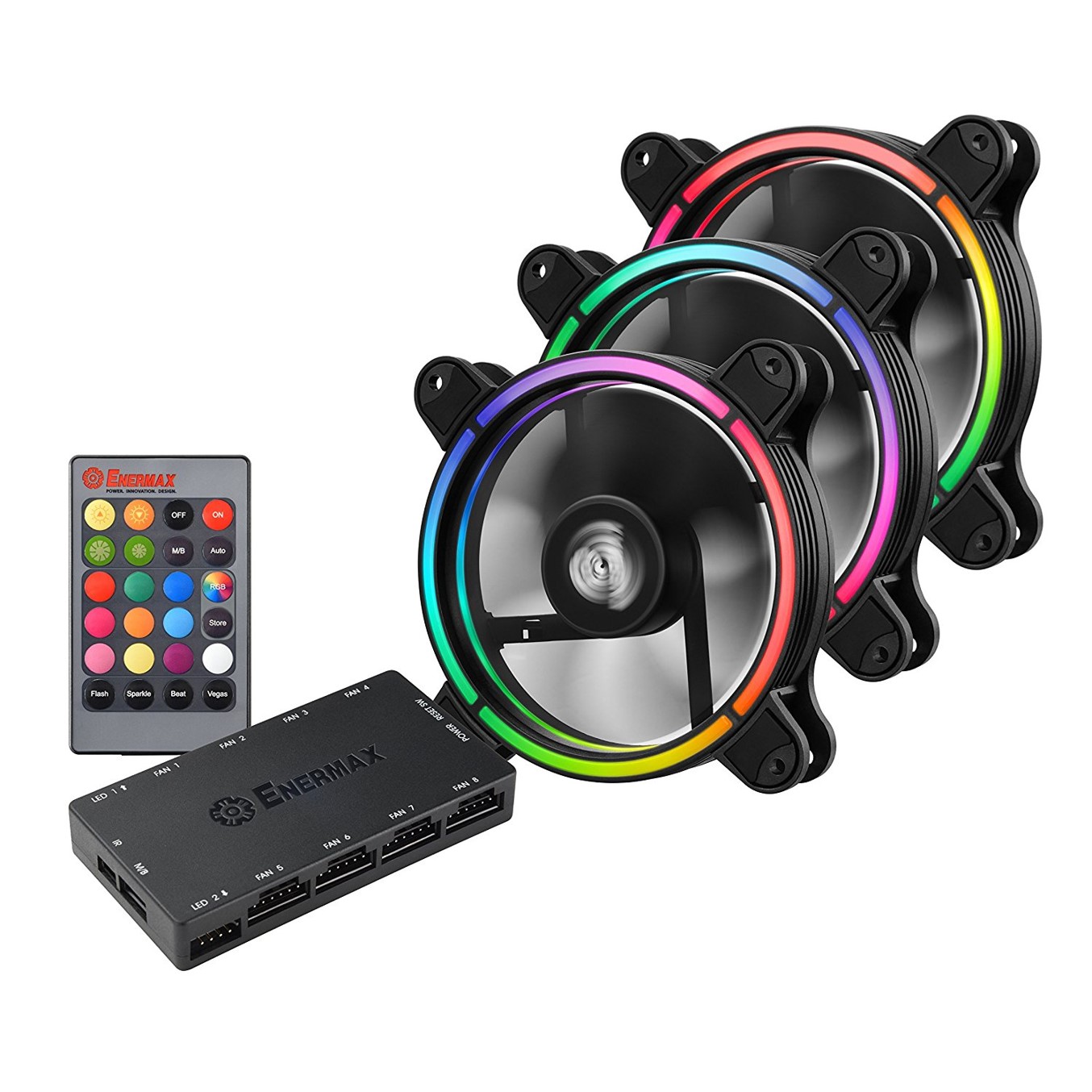 Ventilador gaming enermax t.b. rgb 120 mm pak de 3