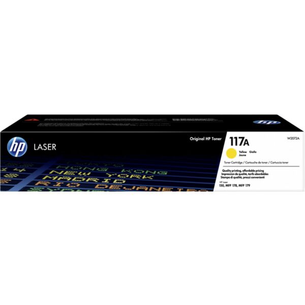 Toner hp 117a w2072a amarillo 700 paginas