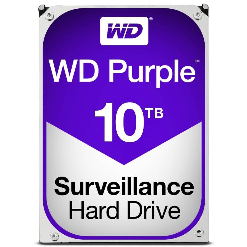 Disco duro interno hdd wd western digital purple wd101purz 10tb 3.5pulgadas sata3 7200rpm 256mb