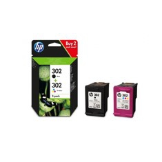 Multipack hp 302 negro y tricolor f6u65ae - f6u66ae