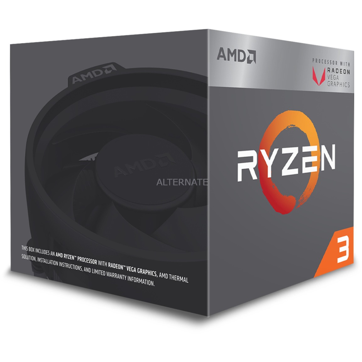 Micro. procesador amd ryzen 3 2200g 4 core 3.7ghz 4mb am4 radeon vega 8