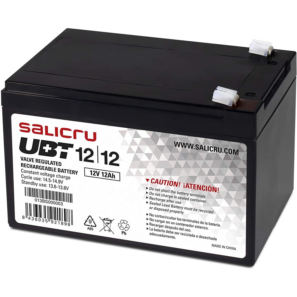 Bateria agm salicru compatible para sais 12ah 12v 1 Bateria agm salicru compatible para sais 12ah 12v