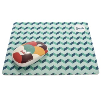 Alfombrilla smile silicon pro mouse pad blue geometric