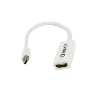Adaptador silver ht hdmi -  minidisplay port 1.2a para apple -  hembra - macho -  15cm -  blanco