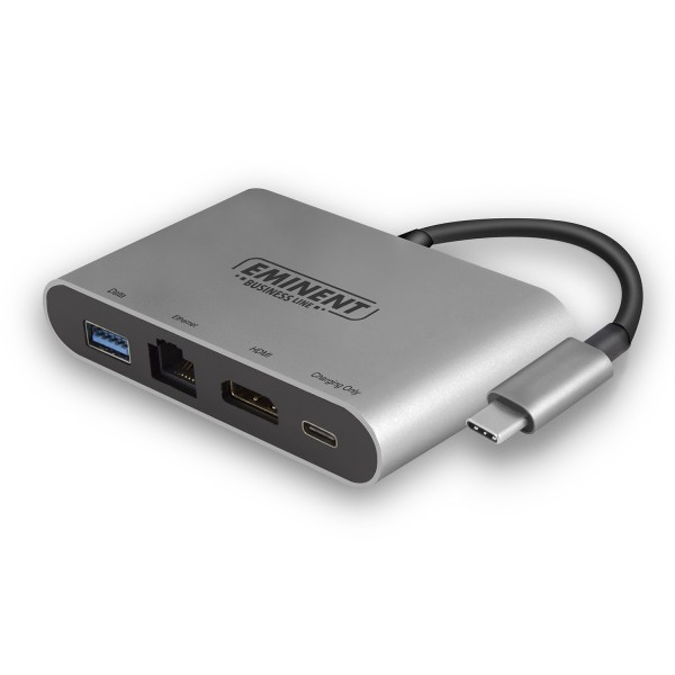 Conversor eminent usb tipo c -  hdmi - usb tipo a - ethernet - usb tipo c -  macho - hembra