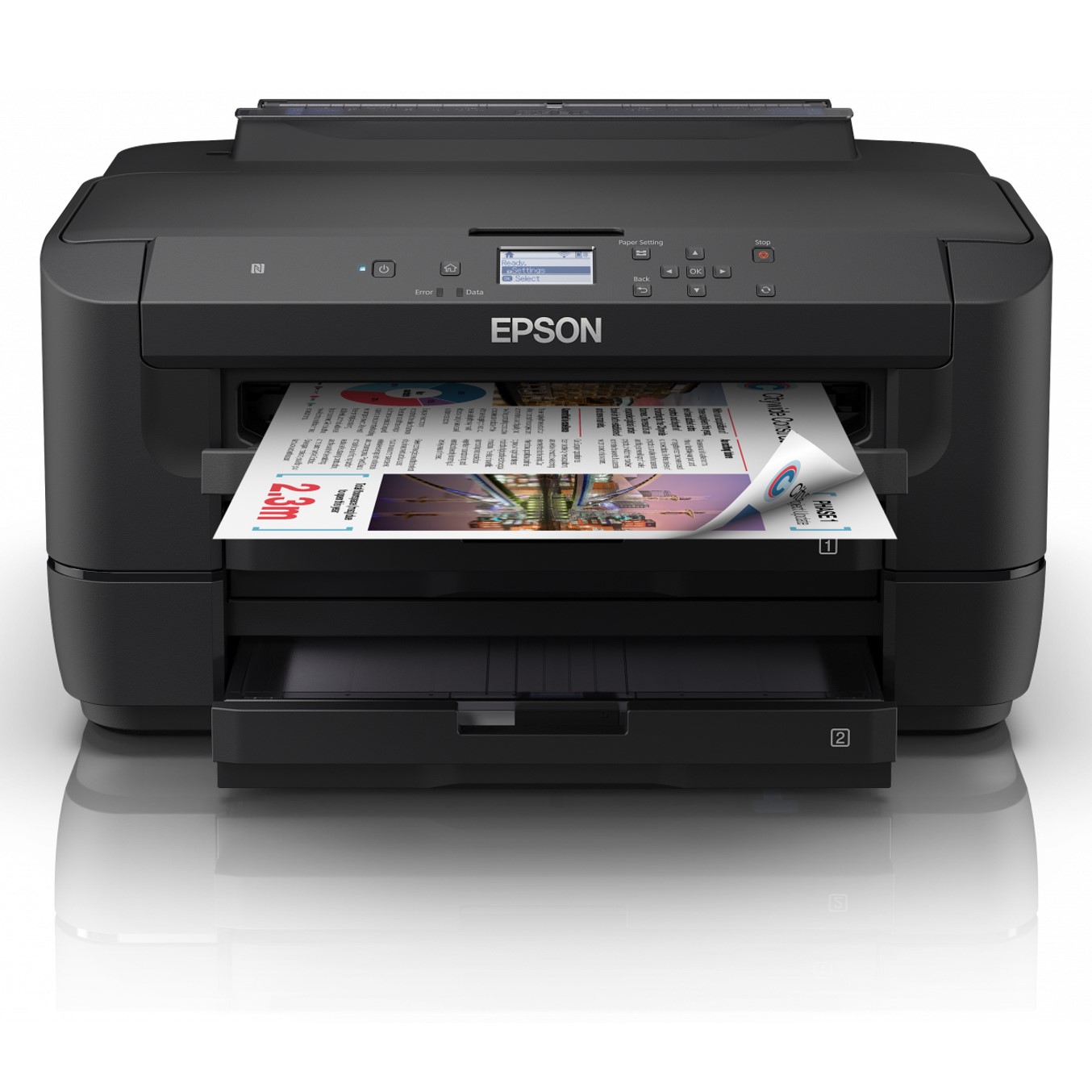 Impresora epson inyeccion color wf - 7210dtw a3 - 32ppm - usb - red - wifi - wifi direct - nfc - duplex impresion - dos bandejas a3