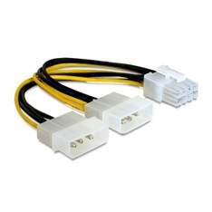 Cable alimentacion adaptador interno cc - psu - 81 pci - e 8 pines -  molex x2 -  macho - macho -  0.15m pàra tarjeta grafica