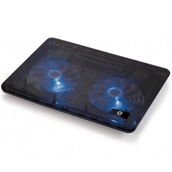 Soporte - base de refrigeracion conceptronic para portatiles hasta 17pulgadas 2 ventiladores 125mm