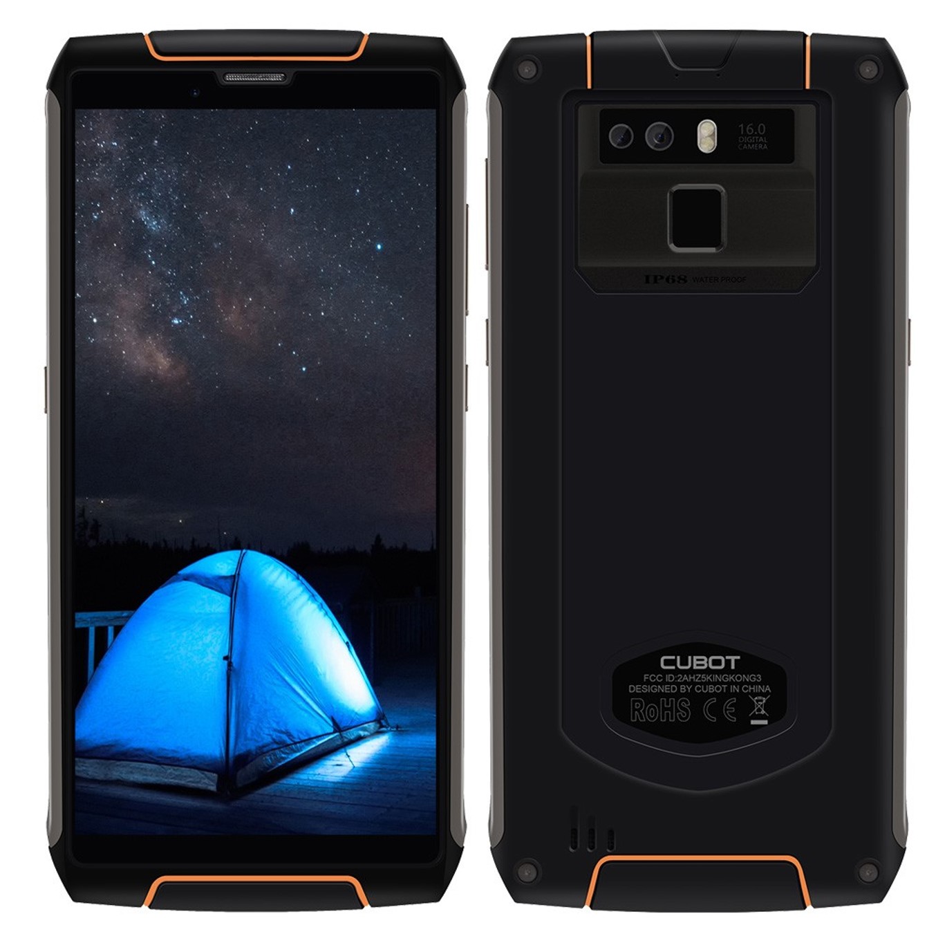 Telefono movil smartphone cubot king kong 3 -  5.5pulgadas -  64gb rom -  4gb ram -  16+2mpx - 13mpx -  6000 mah - octa core -  4g -  lector de huella