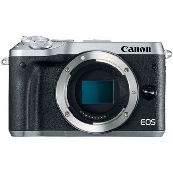 Camara digital reflex canon eos m6 body (solo cuerpo) cmos - 24.2mp - digic 7 - full hd - wifi - nfc - bluetooth - plata