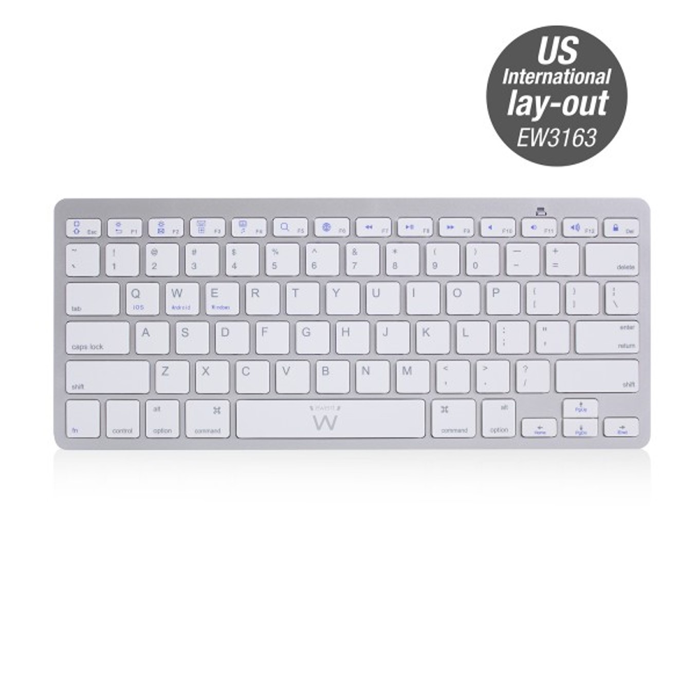 Teclado ultradelgado bluetooth ewent ew3163 para tablet formato usa