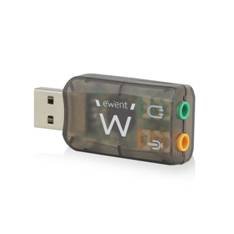 Adaptador de audio ewent sonido virtual 3d 5.1 -  usb 2.0
