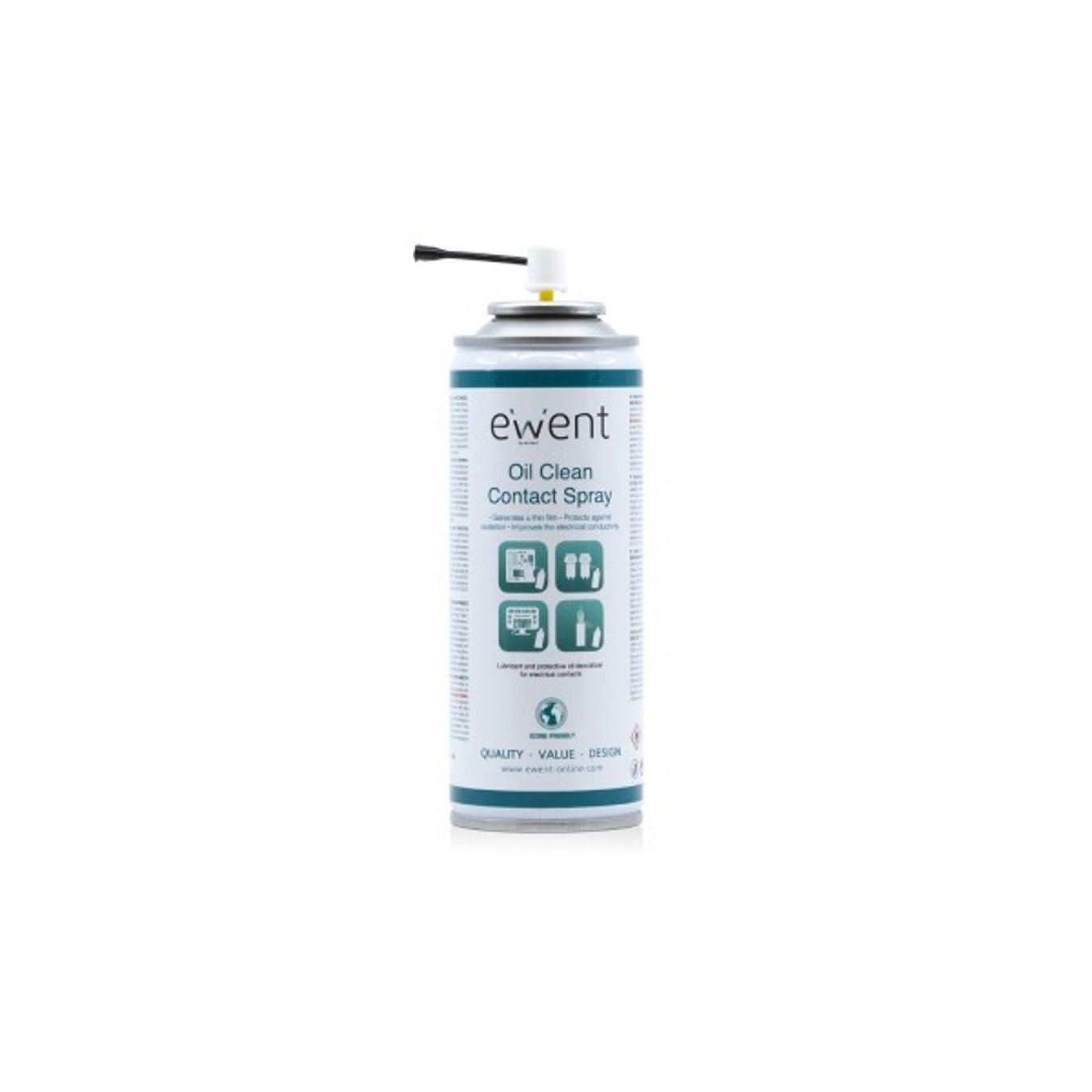 Limpiador de aceite ewent para limpieza de contactos 200ml -  uso vertical