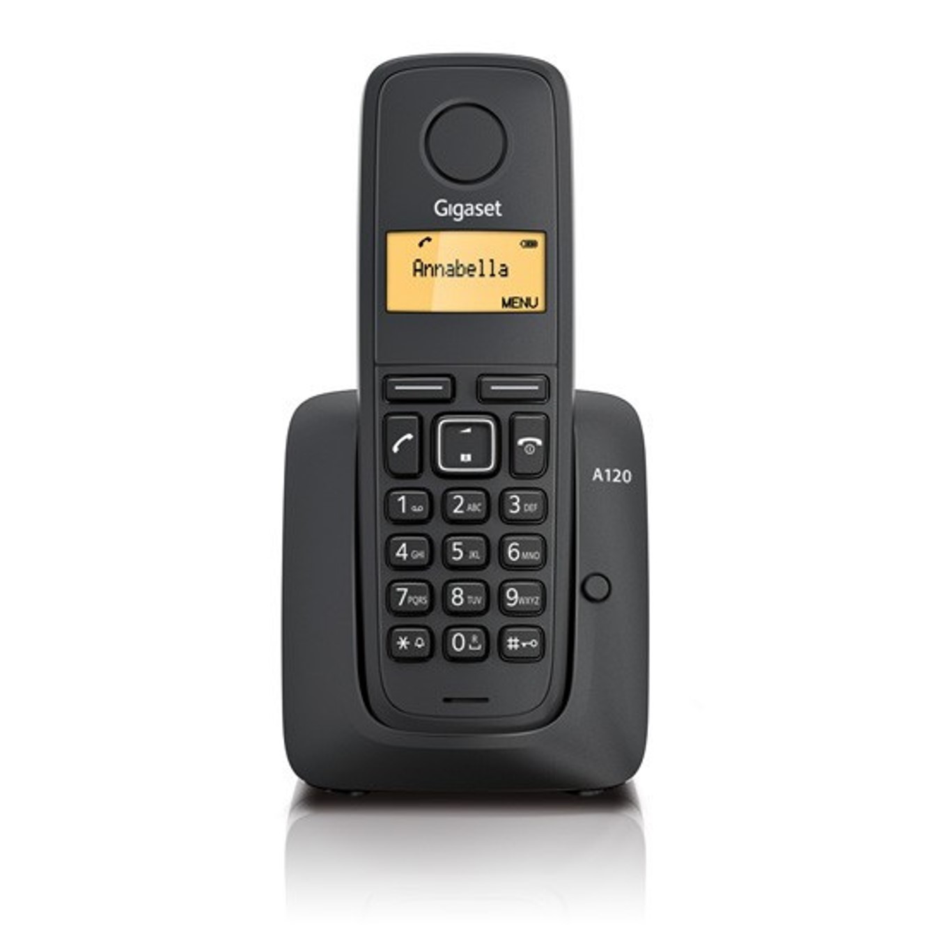 Telefono fijo inalambrico gigaset a120 negro 50 numeros agenda -  10 tonos