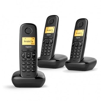 Telefono fijo inalambrico gigaset a170 trio negro 50 numeros agenda - 10 tonos 1 Telefono fijo inalambrico gigaset a170 trio negro 50 numeros agenda - 10 tonos