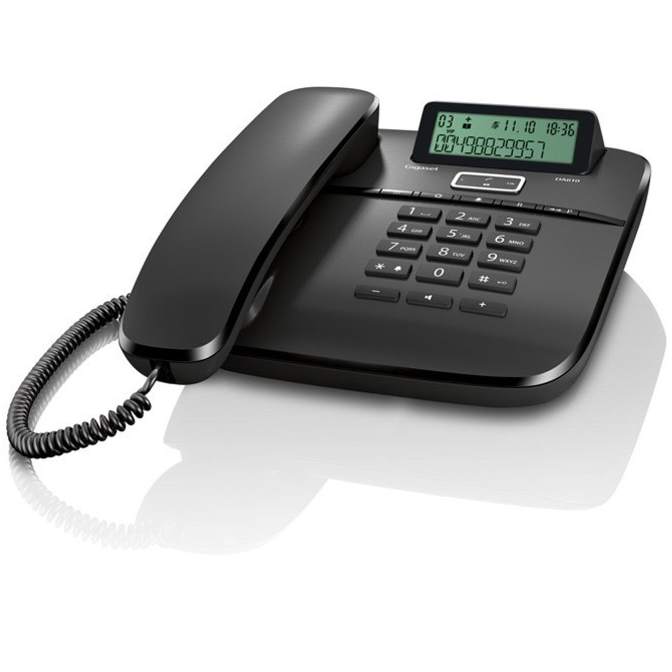 Telefono fijo gigaset da610 negro 50 numeros agenda -  10 tonos
