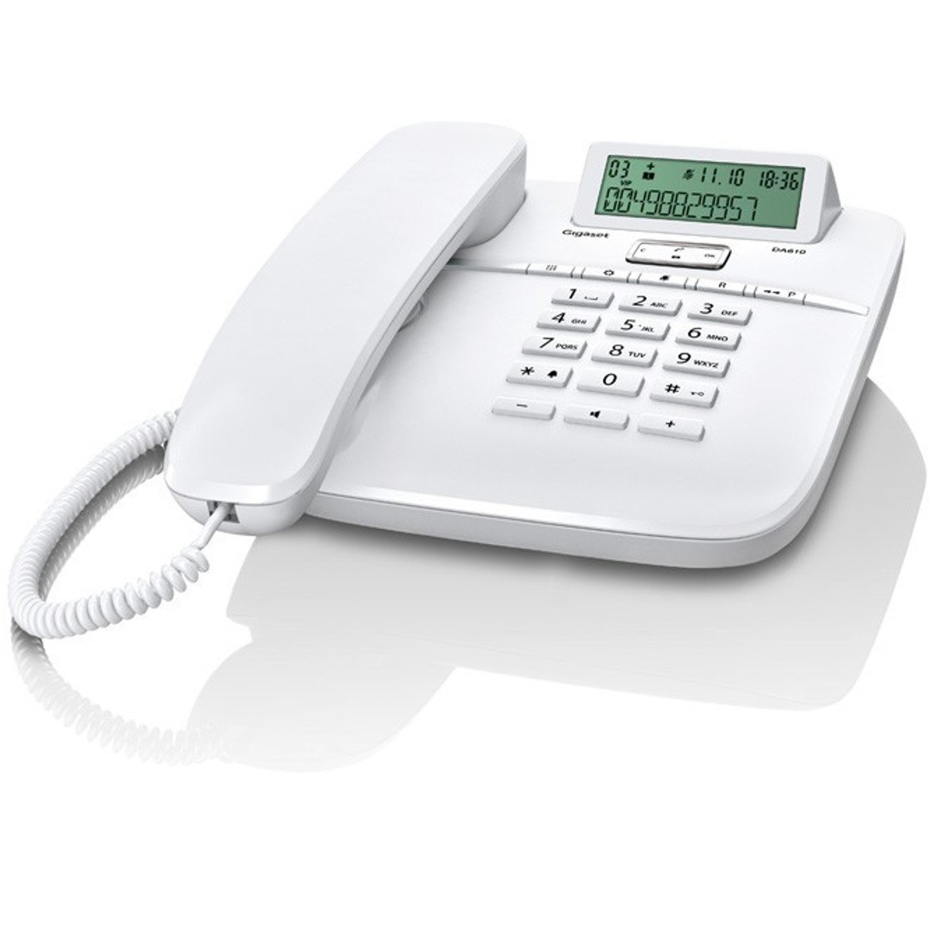 Telefono fijo gigaset da610 blanco 50 numeros agenda -  10 tonos