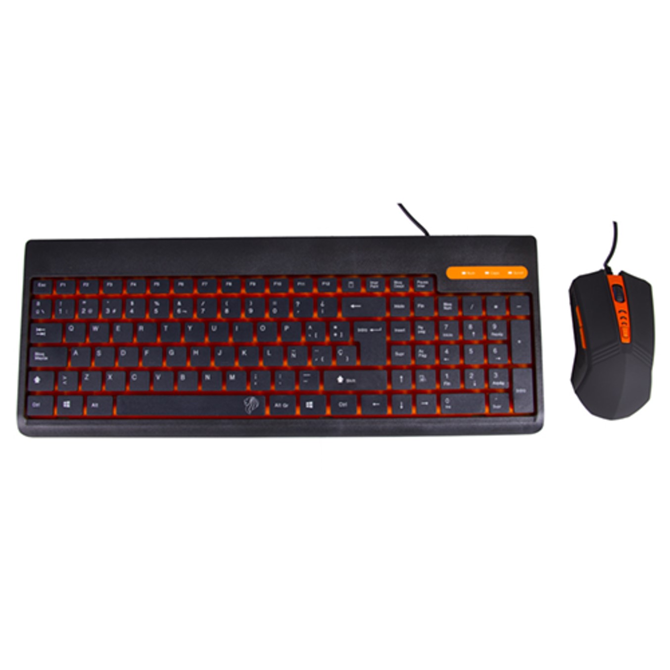 Kit teclado + raton negro black lion home advance bl - 1857 gaming
