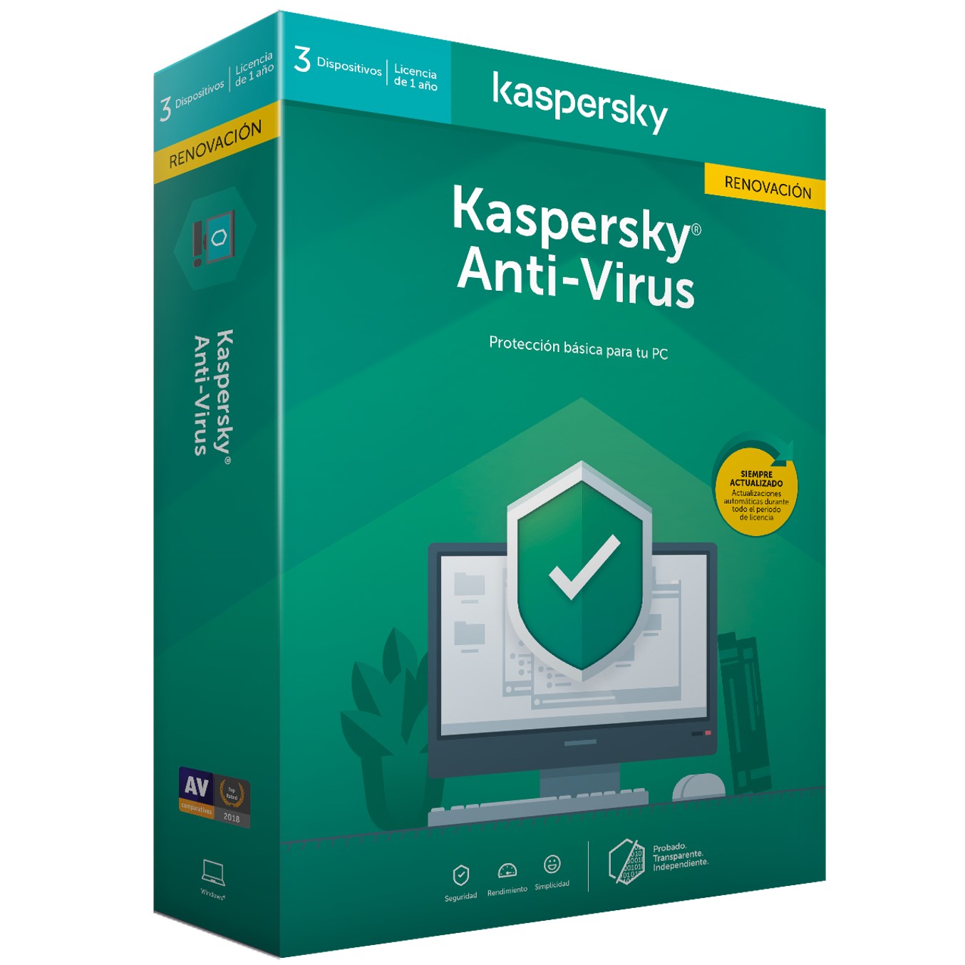 Antivirus kaspersky kis 2020 renovacion multi dispositivo 3 licencias