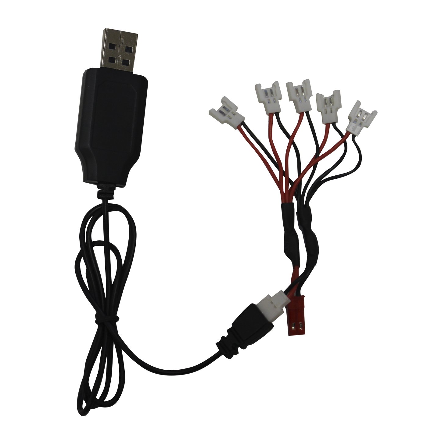 Cargador multiple universal baterias para drone phoenix 3.7v 650mah