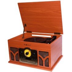 Giradiscos - tocadiscos con radio cd conversor bluetooth nevir nvr - 807vrbuc de madera