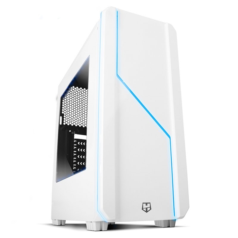 Caja ordenador gaming nox hummer mc atx con mdl blanca sin fuente