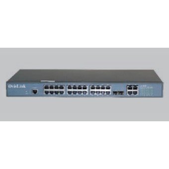 Swicht 24 ptos ovislink l2 10 - 100 tx + 2 gigabit tx + 2 combo gita tx