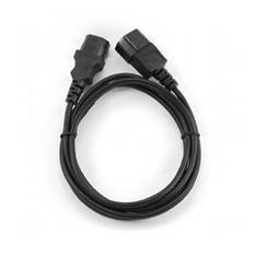 Cable de alimentacion pc - 189 c13 a c14 - macho - hembra -  negro