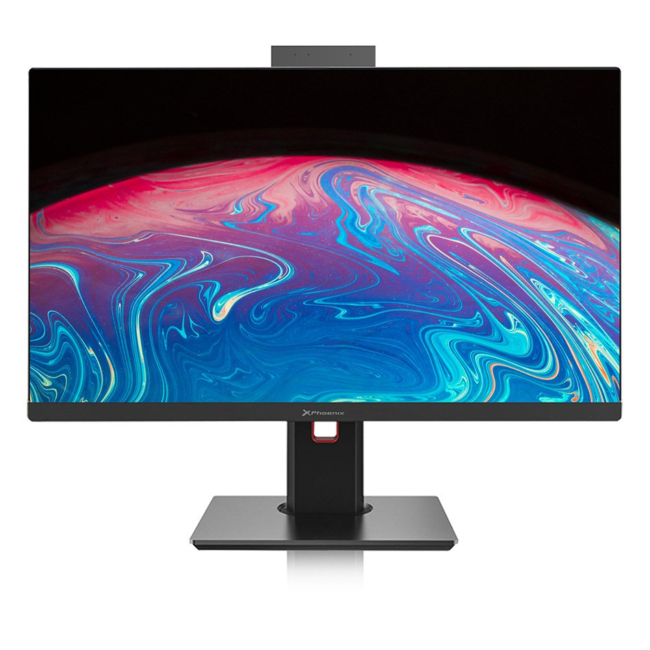 Barebone all in one aio oem pantalla led 23.8''slim soporte ajustable en altura e rotacion usb hd audio lector memoria webcam no incluye fuente de alimentacion
