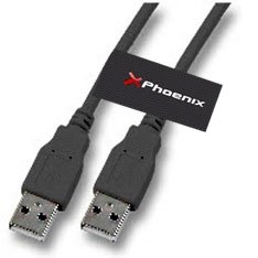 Cable phoenix usb a macho a macho 3m negro