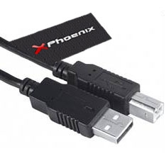 Cable  impresora phoenix phcableusbambm5m usb a macho b macho am - bm 5m  impresora negro