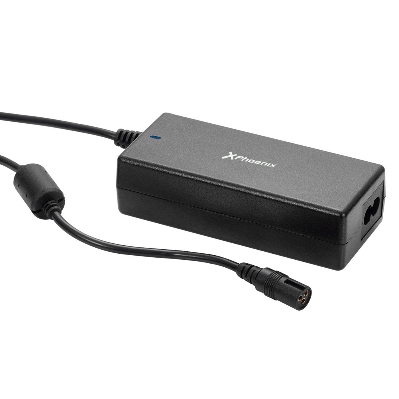 Adaptador cargador de corriente universal automatico 90w phoenix phcharger90l - c (incluye 12 conectores)  para portatiles - netbooks con puerto usb negro