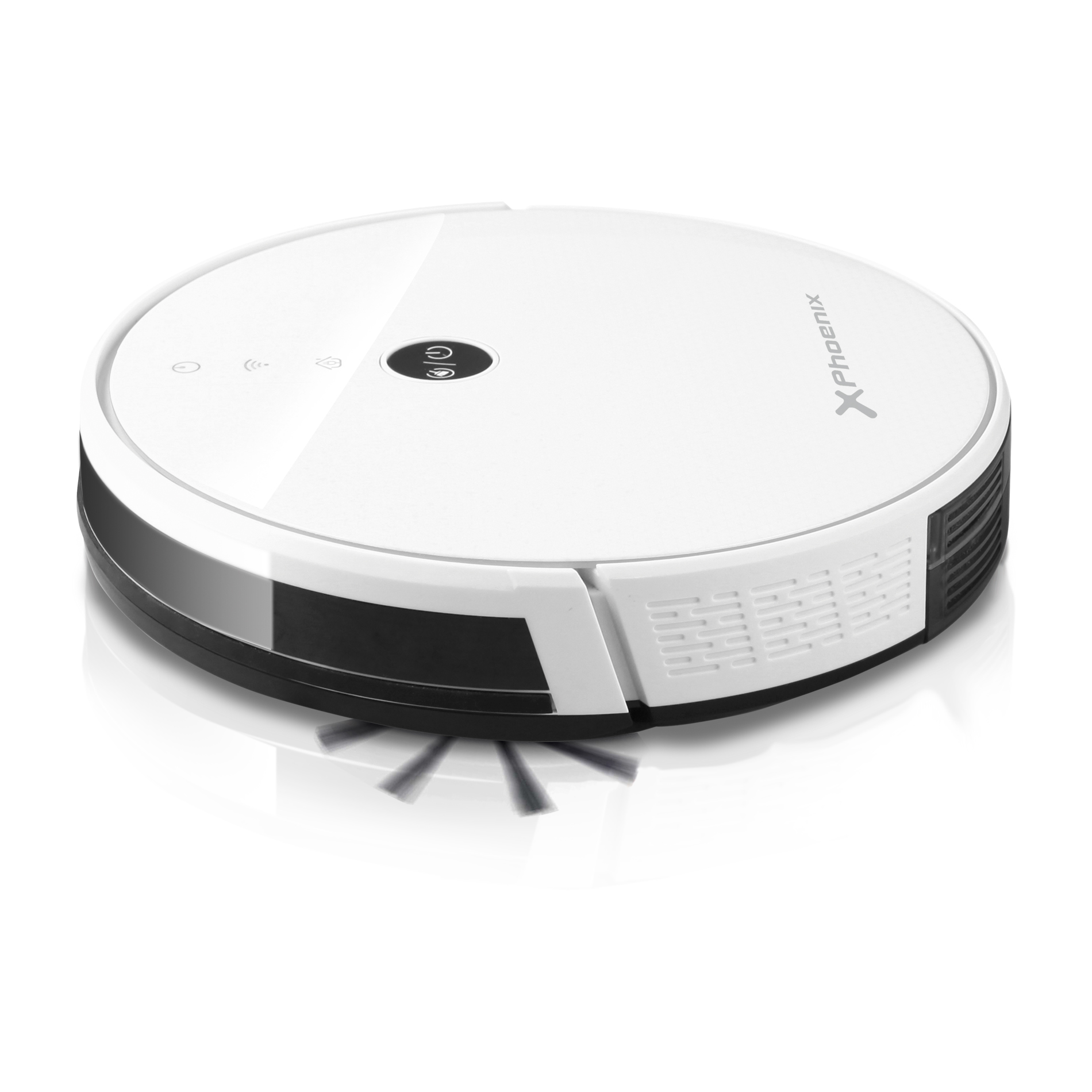 Robot aspirador phoenix - 1800 pa succion - app con mapeo - 4 modos de limpieza - 4 en 1 aspira barre friega y pasa la mopa - hasta 120min autonomia - 3 cepillos - blanco