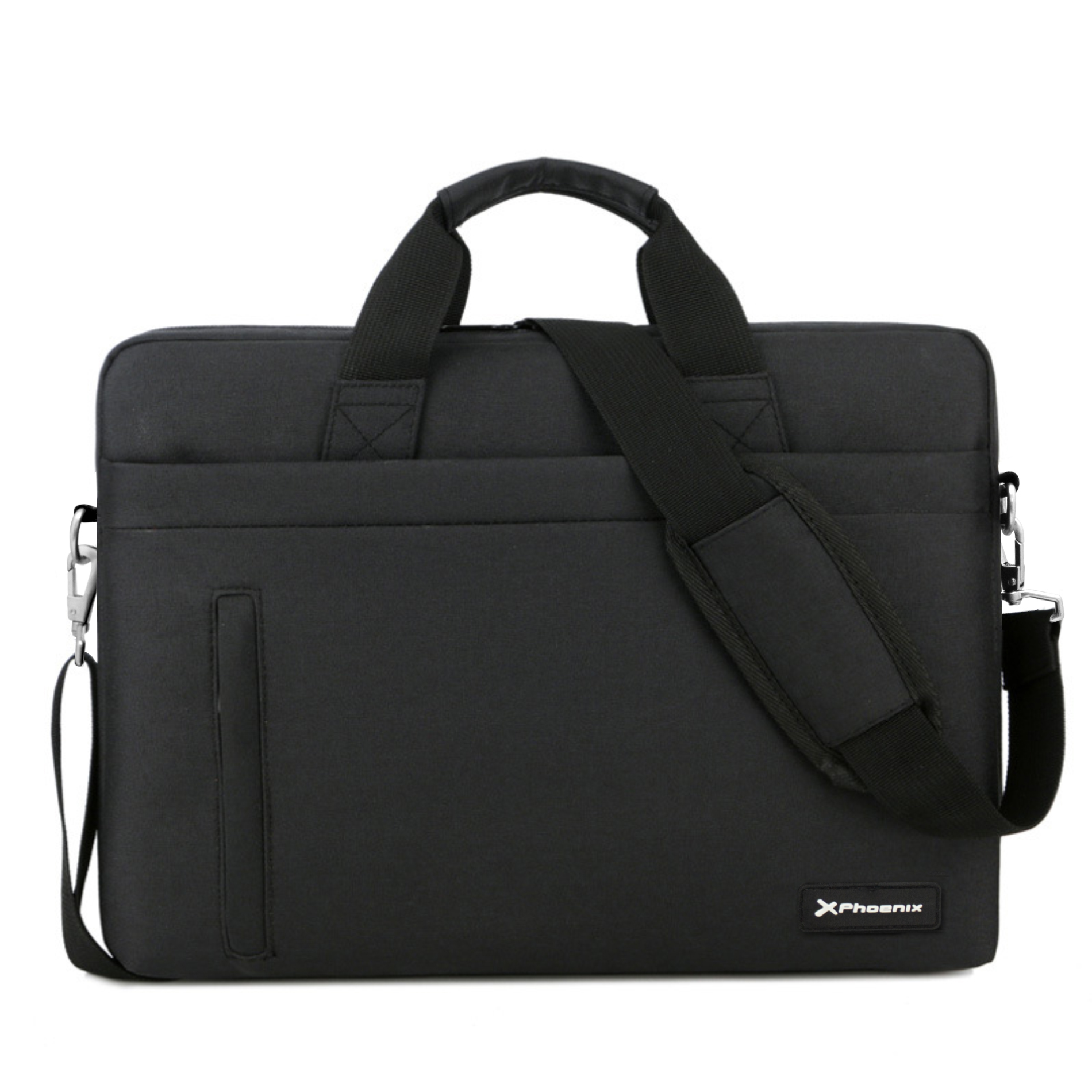 Maletin phoenix delhi para portatiles hasta 13.3pulgadas - 3 bolsillos - 5 compartimentos - correa bandolera - material de nylon - resistente al agua - color negro