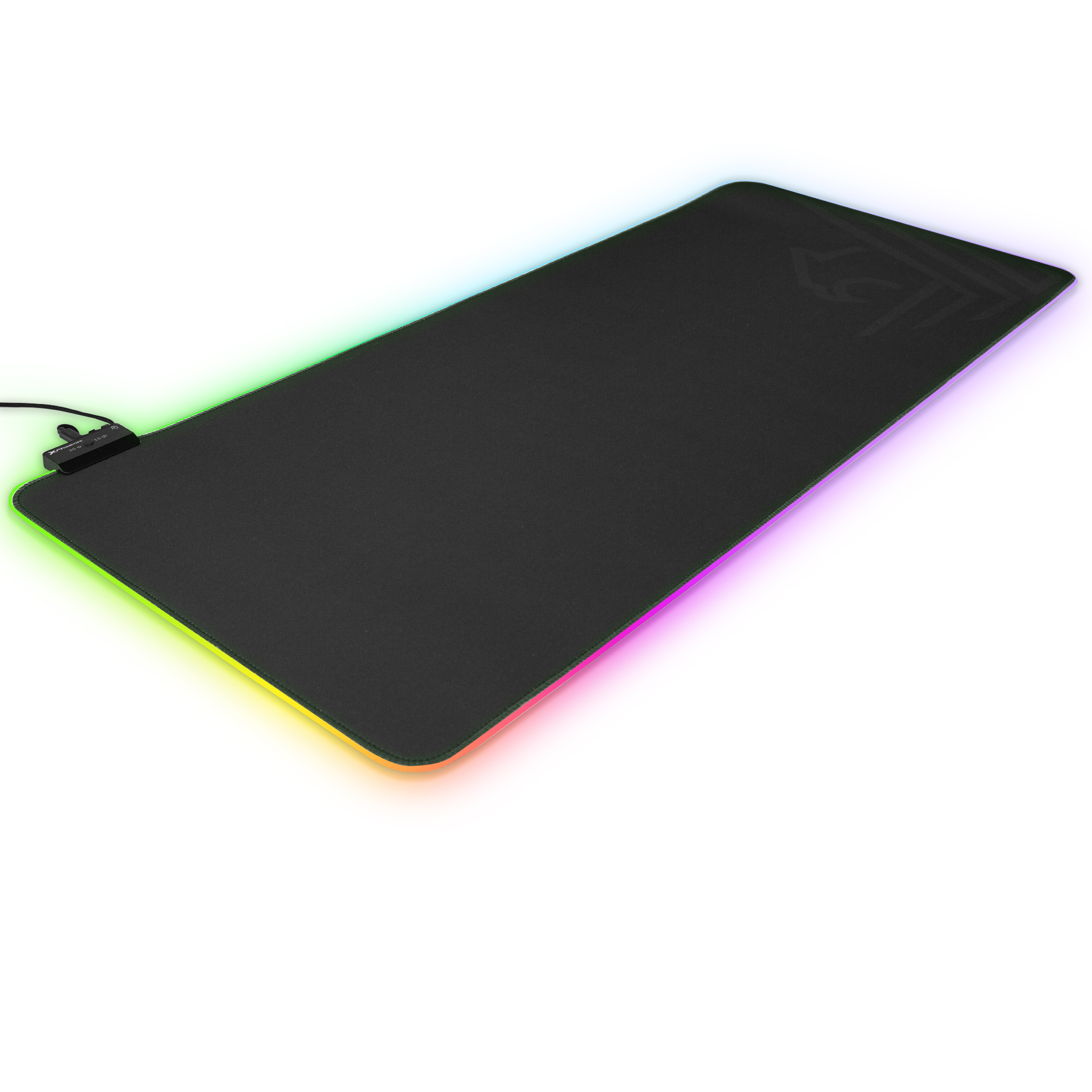 Alfombrilla de ordenador gaming phoenix mylus 90cm flexible con borde led rgb extendida - resitente a liquidos