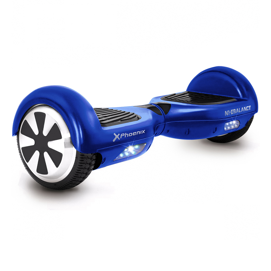 Hoverboard patinete phoenix n1 - ebalance - motor 250w - ruedas 6.5pulgadas - autonomia hasta 15km - velocidad maxima 14km - h - peso maximo 120kg - luces delanteras y traseras - tiempo carga 2 - 3h - azul