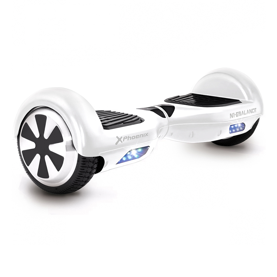 Hoverboard patinete phoenix n1 - ebalance - motor 250w - ruedas 6.5pulgadas - autonomia hasta 15km - velocidad maxima 14km - h - peso maximo 120kg - luces delanteras y traseras - tiempo carga 2 - 3h - blanco
