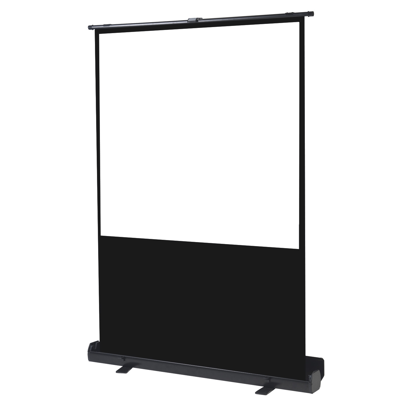 Pantalla manual portatil  de suelo videoproyector phoenix 100pulgadas ratio 4:3 - 16:9 2m x 1.50m posicion ajustable  - carcasa negra - tela super resistente