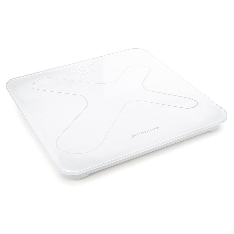 Bascula de baño digital phoenix - pantalla led - peso max 180kg - autoapagado - blanca 1 Bascula de baño digital phoenix - pantalla led - peso max 180kg - autoapagado - blanca