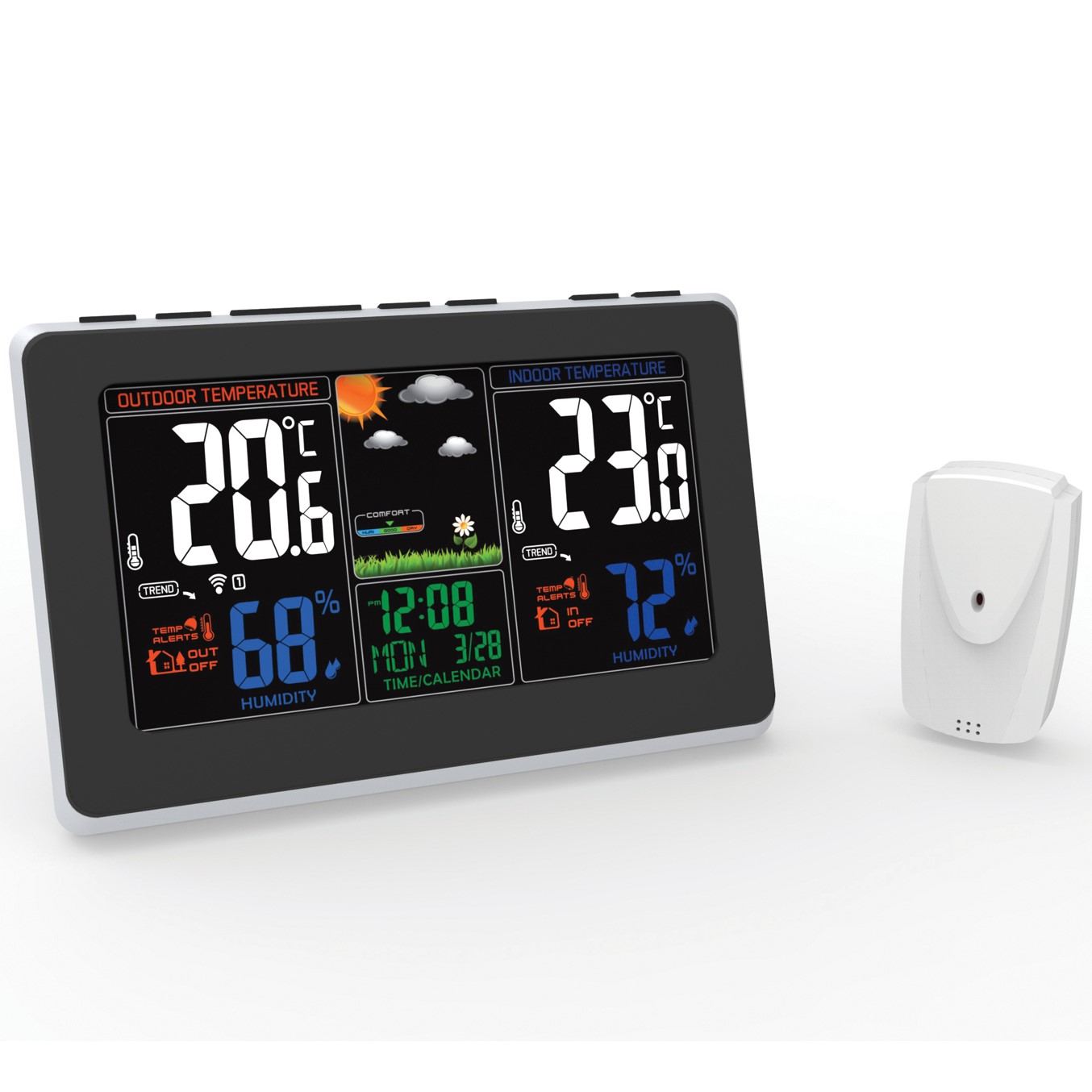 Estacion meteorologica swiss go ms - sg - 657pc temperatura interior y exterior - reloj