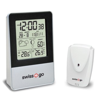 Estacion meteorologica swiss go ms - sg - 3338b temperatura interior y exterior - reloj 1 Estacion meteorologica swiss go ms - sg - 3338b temperatura interior y exterior - reloj