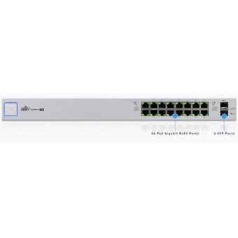 Switch 16 puertos ubiquiti us - 16 - 150w unifi