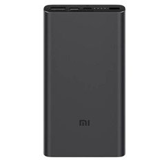 Bateria externa portatil xiaomi power bank 3 - 10000 mah 18w carga rapida 3.0 - negro