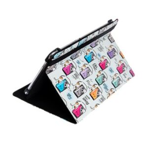 Funda universal silver ht para tablet 9 - 10.1pulgadas cassette de los 80