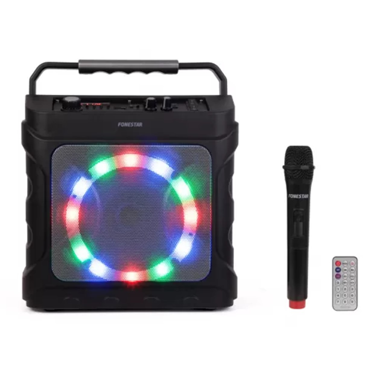 Altavoz portatil fonestar partybox 20w rms - jack - funcion karaoke - bluetooth - usb - micro sd - mp3 - microfono - efecto luminoso 1 Altavoz portatil fonestar partybox 20w rms - jack - funcion karaoke - bluetooth - usb - micro sd - mp3 - microfono - efecto luminoso
