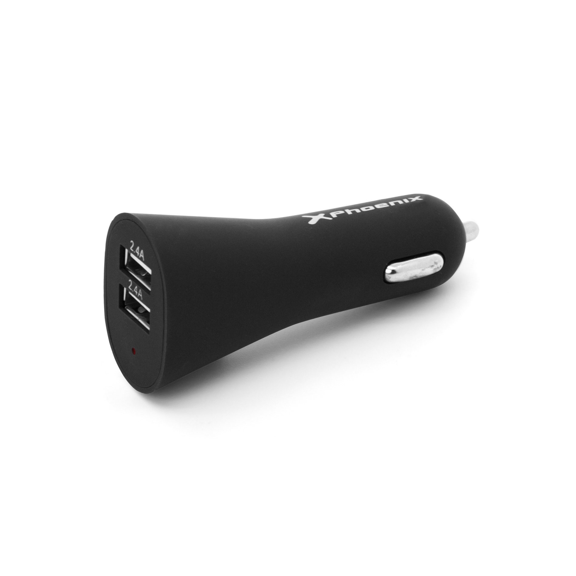 Cargador universal phoenix phcarcharger2usb+ para coche - mechero 5v - 2 x usb 4 Cargador universal phoenix phcarcharger2usb+ para coche - mechero 5v - 2 x usb 4.8a con luz led color negro acabado en silicona