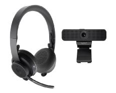 Kit personal de video colaboracion logitech webcam c925e y auricular  zone wireless